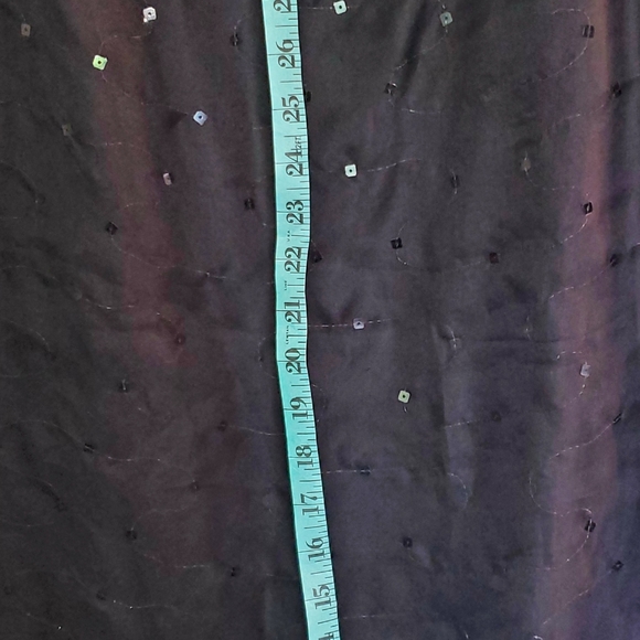 GIORGIO ARMANI BLACK LONG SILK SEQUIN MAXI SKIRT WITH SLIT - Picture 11 of 14